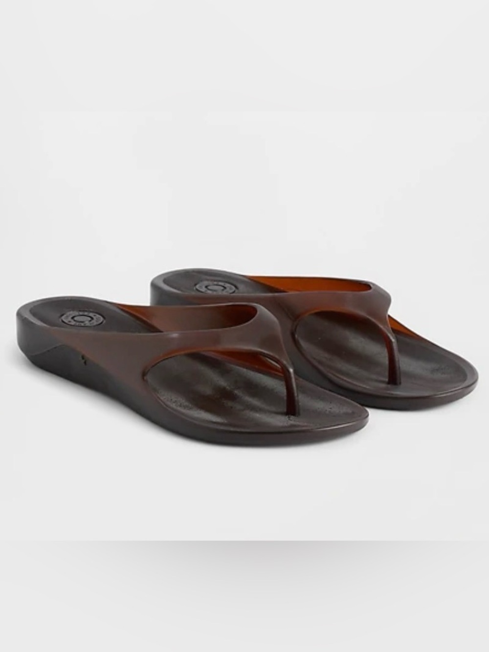 GAP BROWN JELLY FLIP FLOPS MINIMALIST WOMENS  SZ 8 NWT